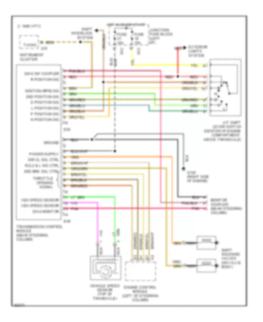 Transmission Wiring Diagram for Suzuki Swift 1995