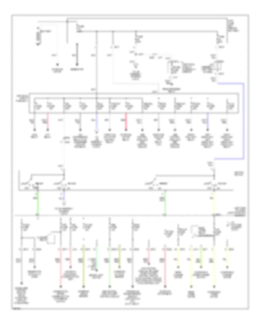 Power Distribution Wiring Diagram 1 of 2 for Suzuki SX4 Crossover 2011