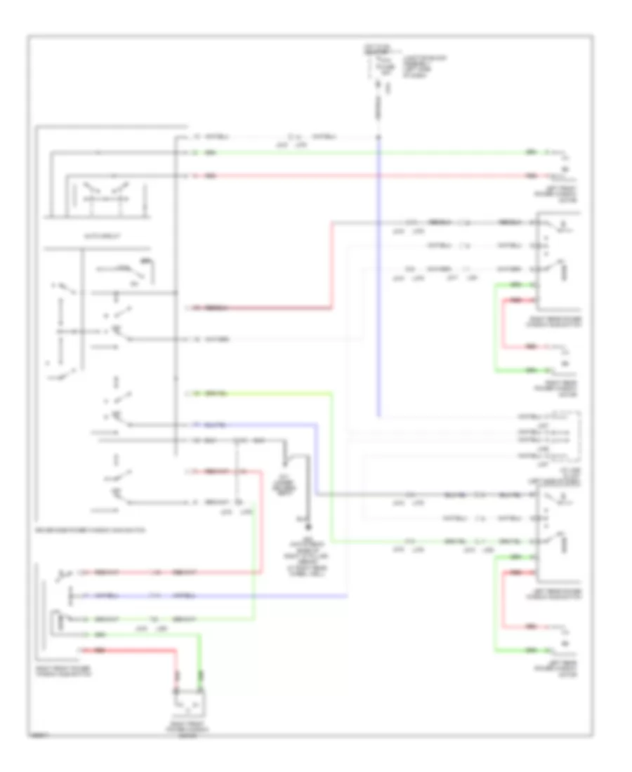 Power Windows Wiring Diagram for Suzuki SX4 Crossover 2011