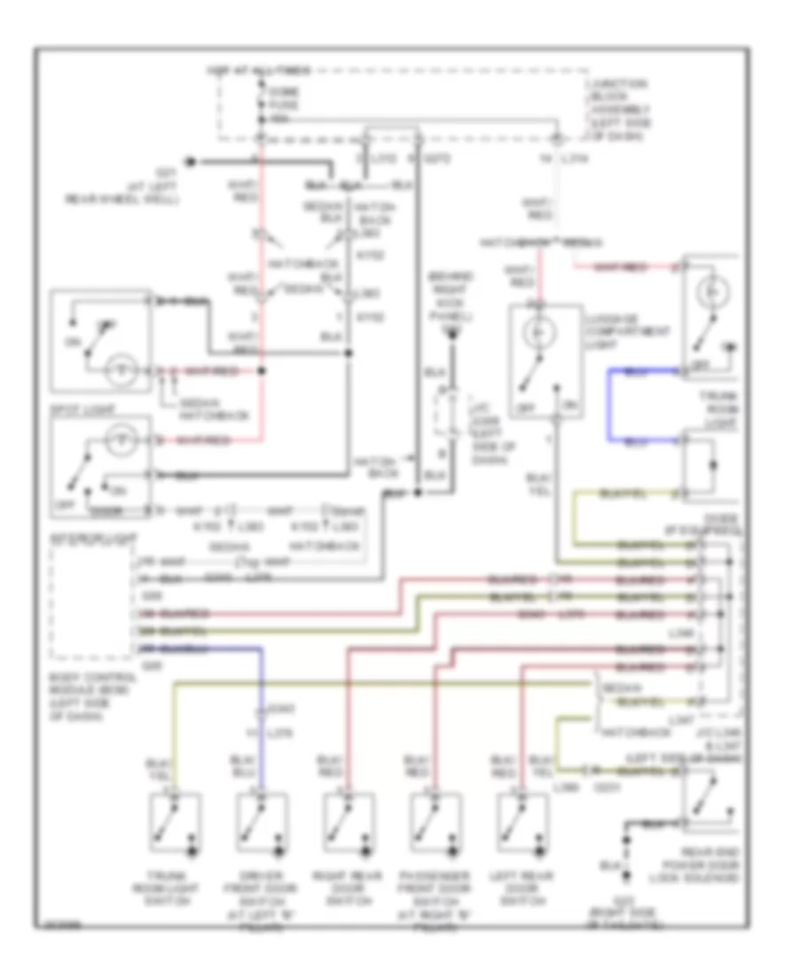 Courtesy Lamps Wiring Diagram for Suzuki SX4 LE 2011