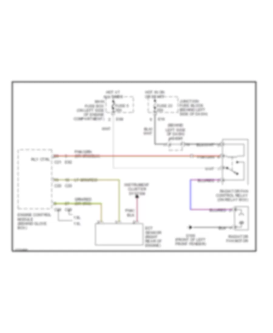 Cooling Fan Wiring Diagram for Suzuki Esteem GLX 2001