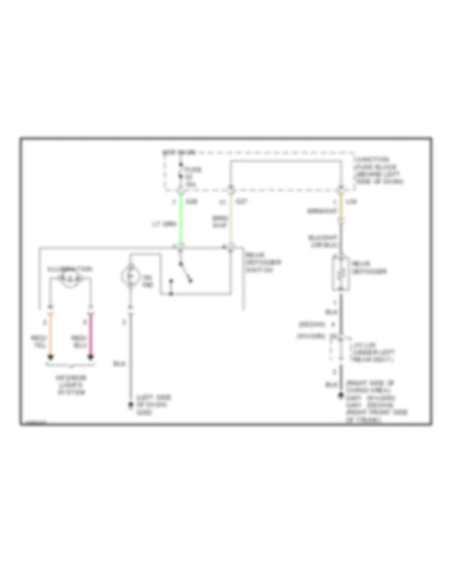 Defogger Wiring Diagram for Suzuki Esteem GLX 2001