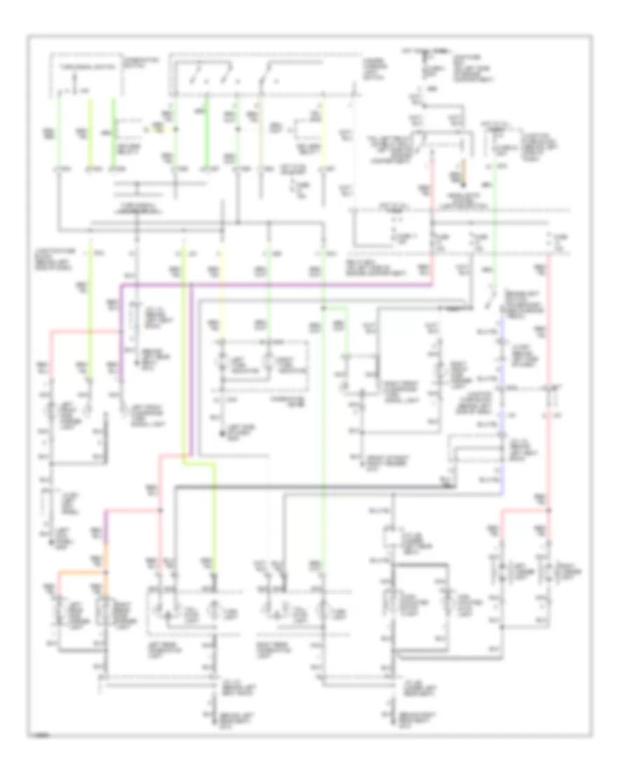 Exterior Lamps Wiring Diagram Sedan for Suzuki Esteem GLX 2001