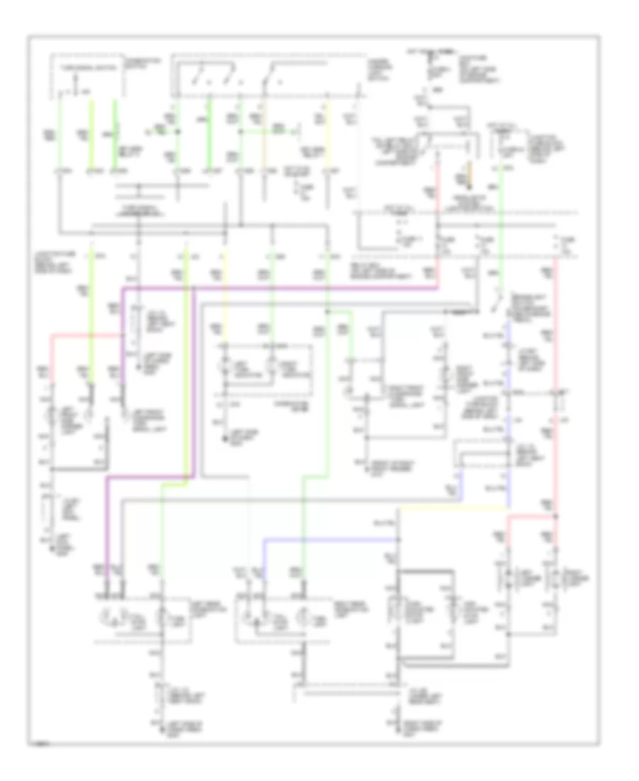 Exterior Lamps Wiring Diagram, Wagon for Suzuki Esteem GLX 2001