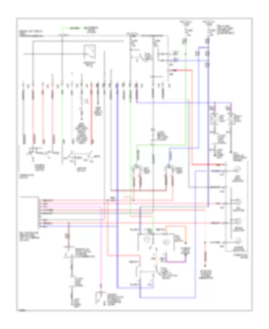 Headlamps  Fog Lamps Wiring Diagram for Suzuki Esteem GLX 2001