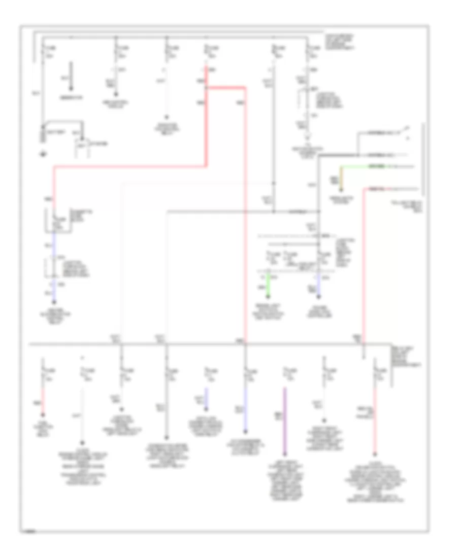 Power Distribution Wiring Diagram 1 of 2 for Suzuki Esteem GLX 2001