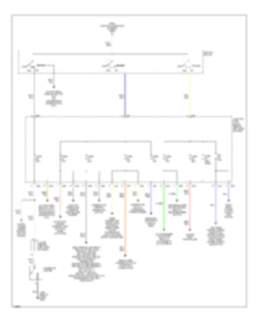 Power Distribution Wiring Diagram 2 of 2 for Suzuki Esteem GLX 2001