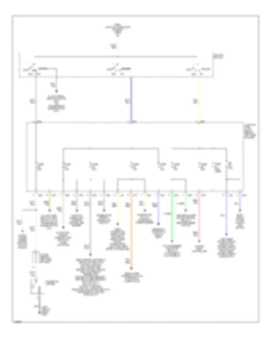 Power Distribution Wiring Diagram (2 of 2) for Suzuki Esteem GLX 2001