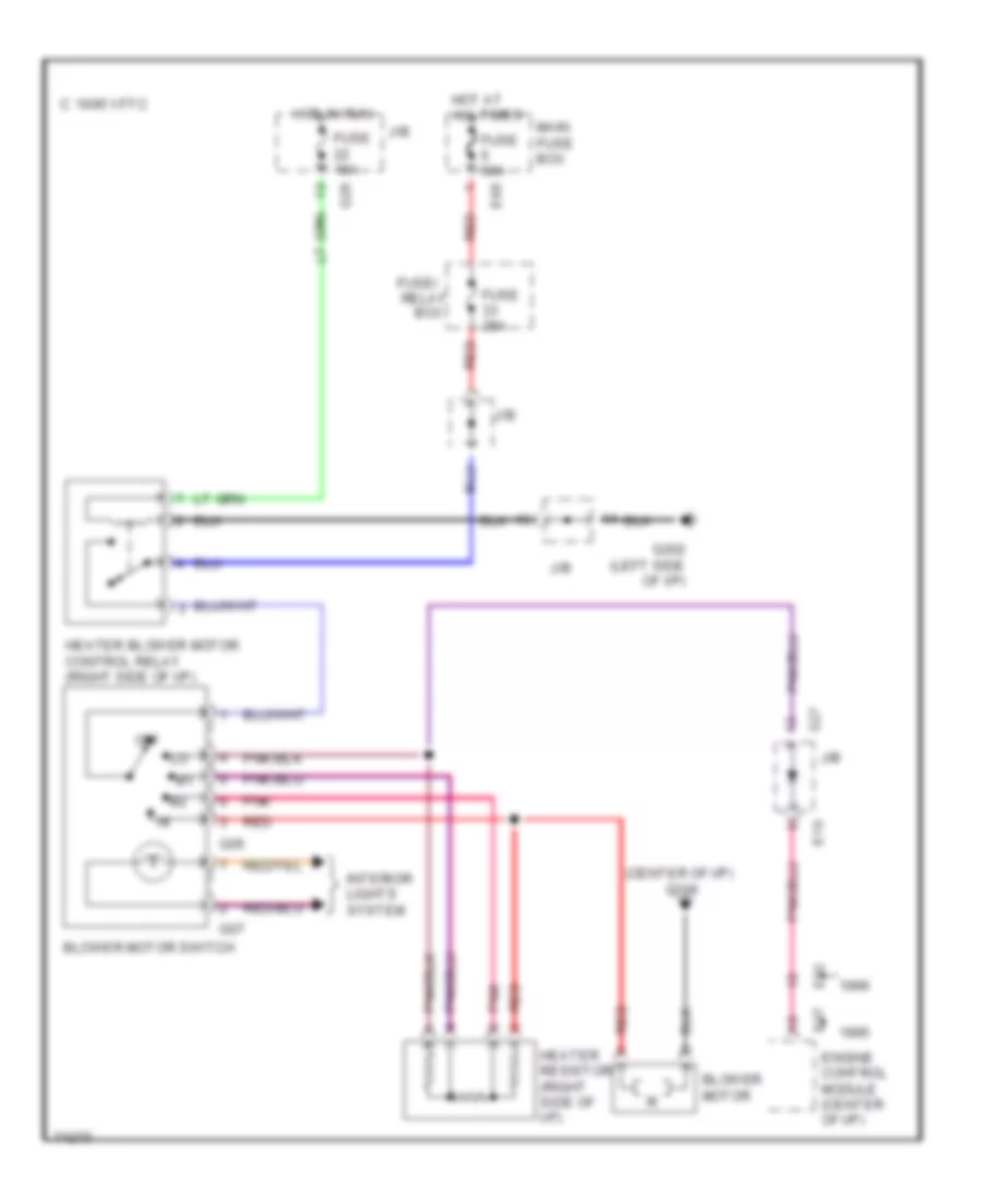 Heater Wiring Diagram for Suzuki Esteem GLX+ 1996