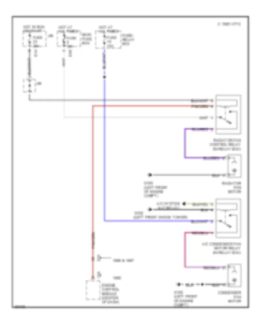 Cooling Fan Wiring Diagram for Suzuki Esteem GLX+ 1996