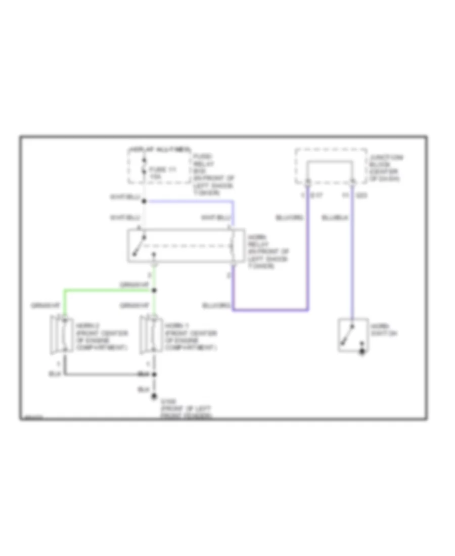 Horn Wiring Diagram for Suzuki Esteem GLX+ 1996