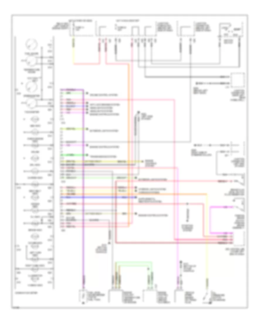 Instrument Cluster Wiring Diagram for Suzuki Esteem GLX+ 1996