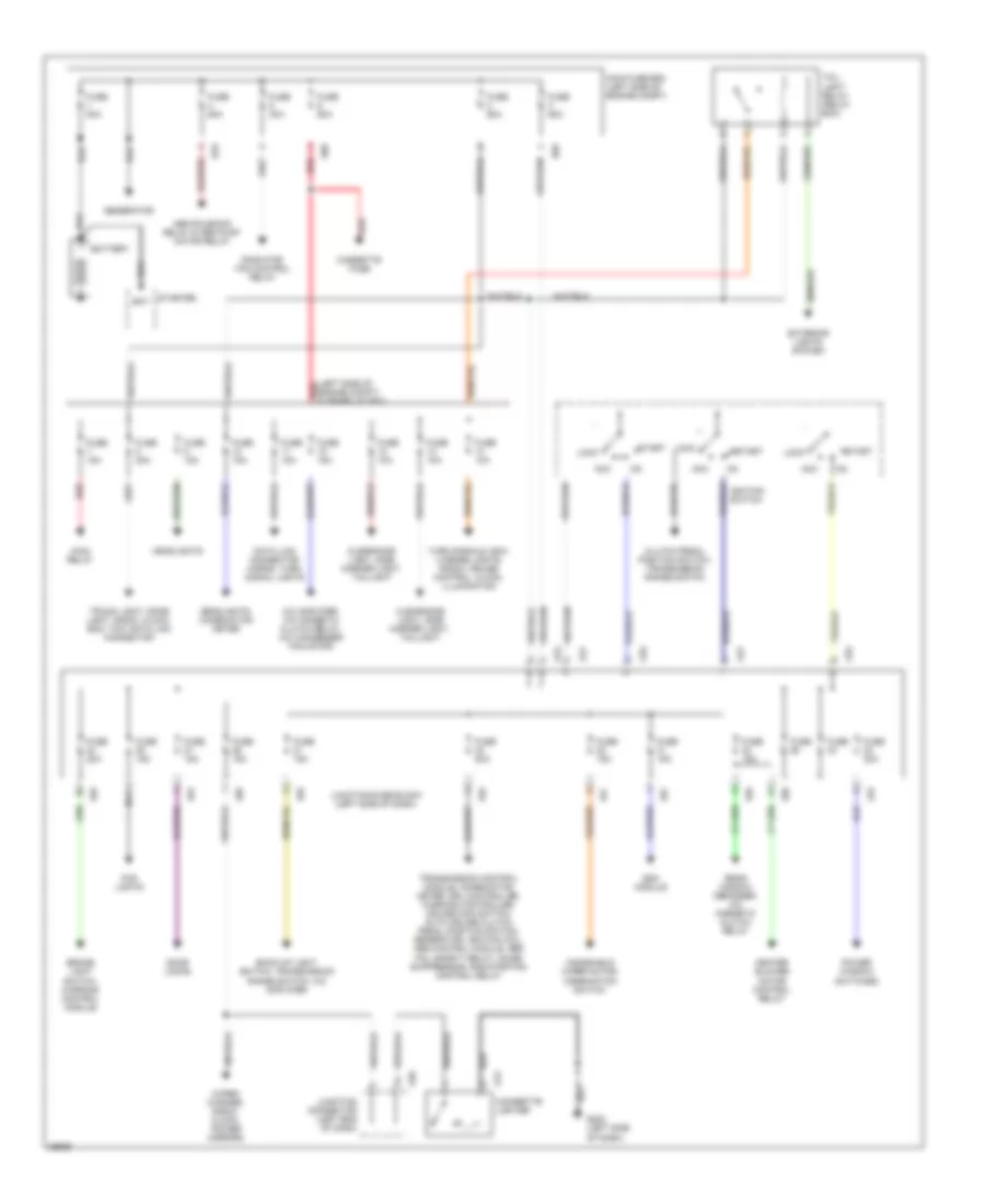 Power Distribution Wiring Diagram for Suzuki Esteem GLX+ 1996