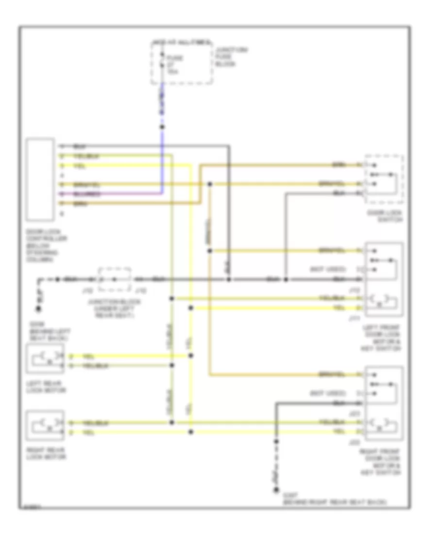 Power Door Lock Wiring Diagram for Suzuki Esteem GLX+ 1996
