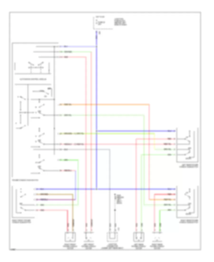 Power Window Wiring Diagram for Suzuki Esteem GLX+ 1996