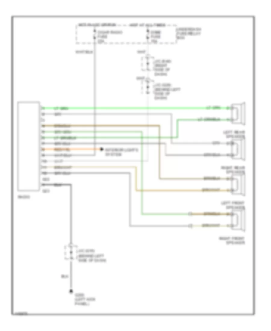Radio Wiring Diagrams for Suzuki Grand Vitara JLS 2001