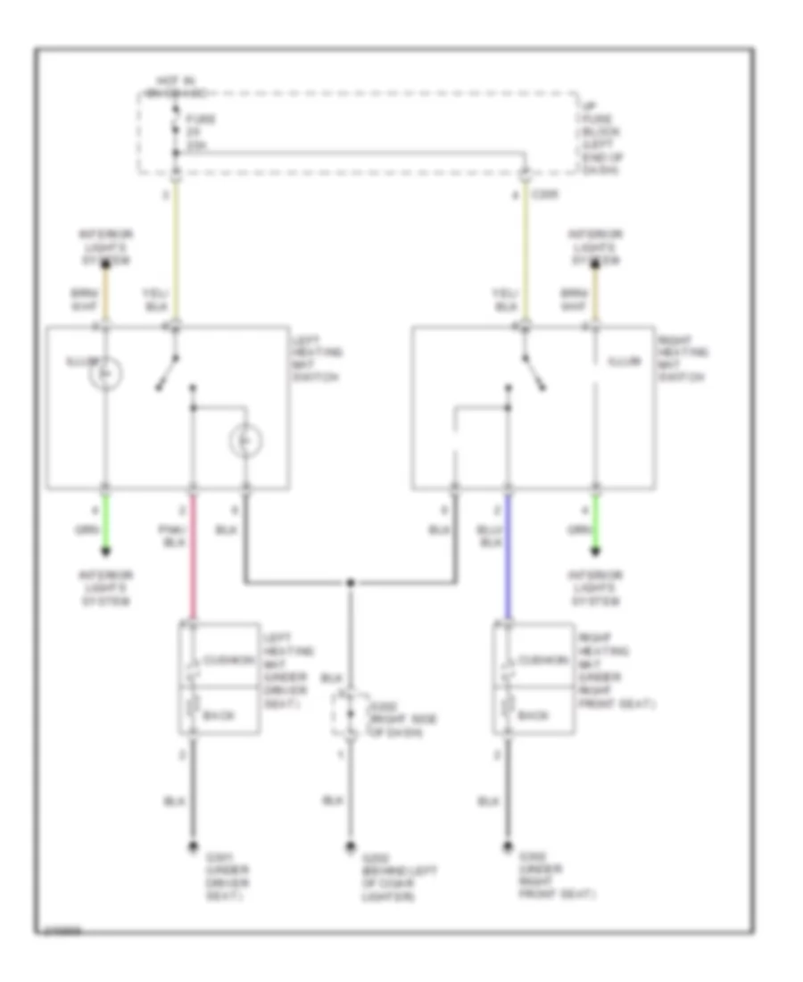 Heated Seats Wiring Diagram for Suzuki Verona 2006