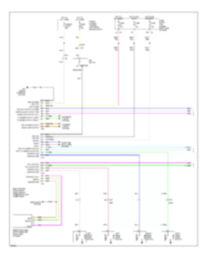 Door Lock  Keyless Entry Wiring Diagram Crew Cab 1 of 2 for Suzuki Equator 2012