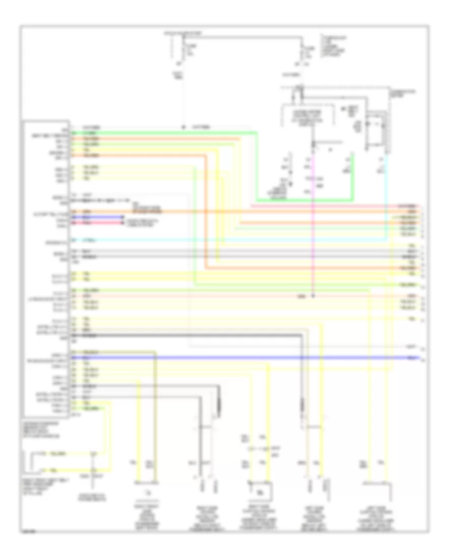 Supplemental Restraints Wiring Diagram 1 of 2 for Suzuki Equator 2012