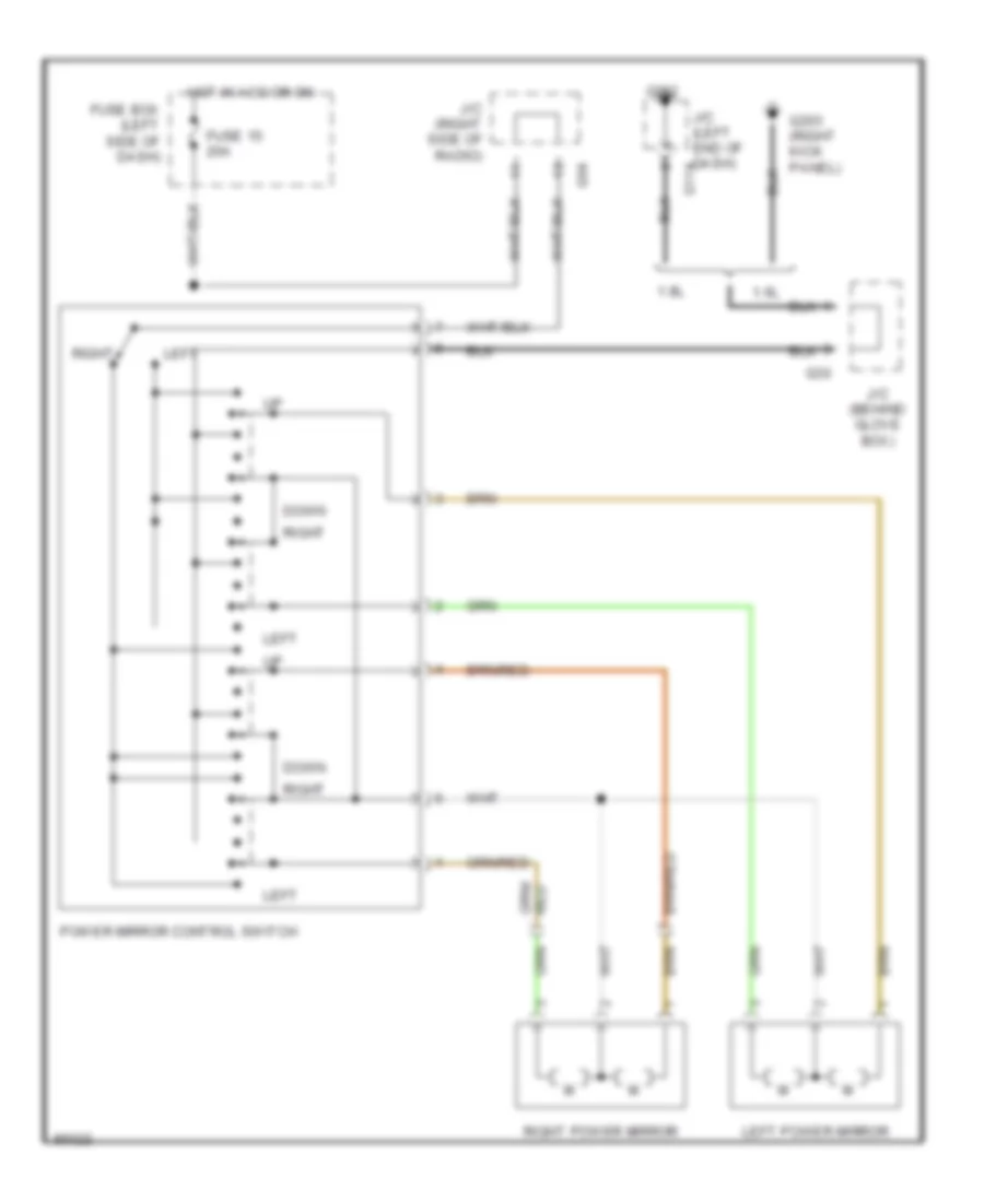 Power Mirror Wiring Diagram for Suzuki Sidekick Sport JX 1996