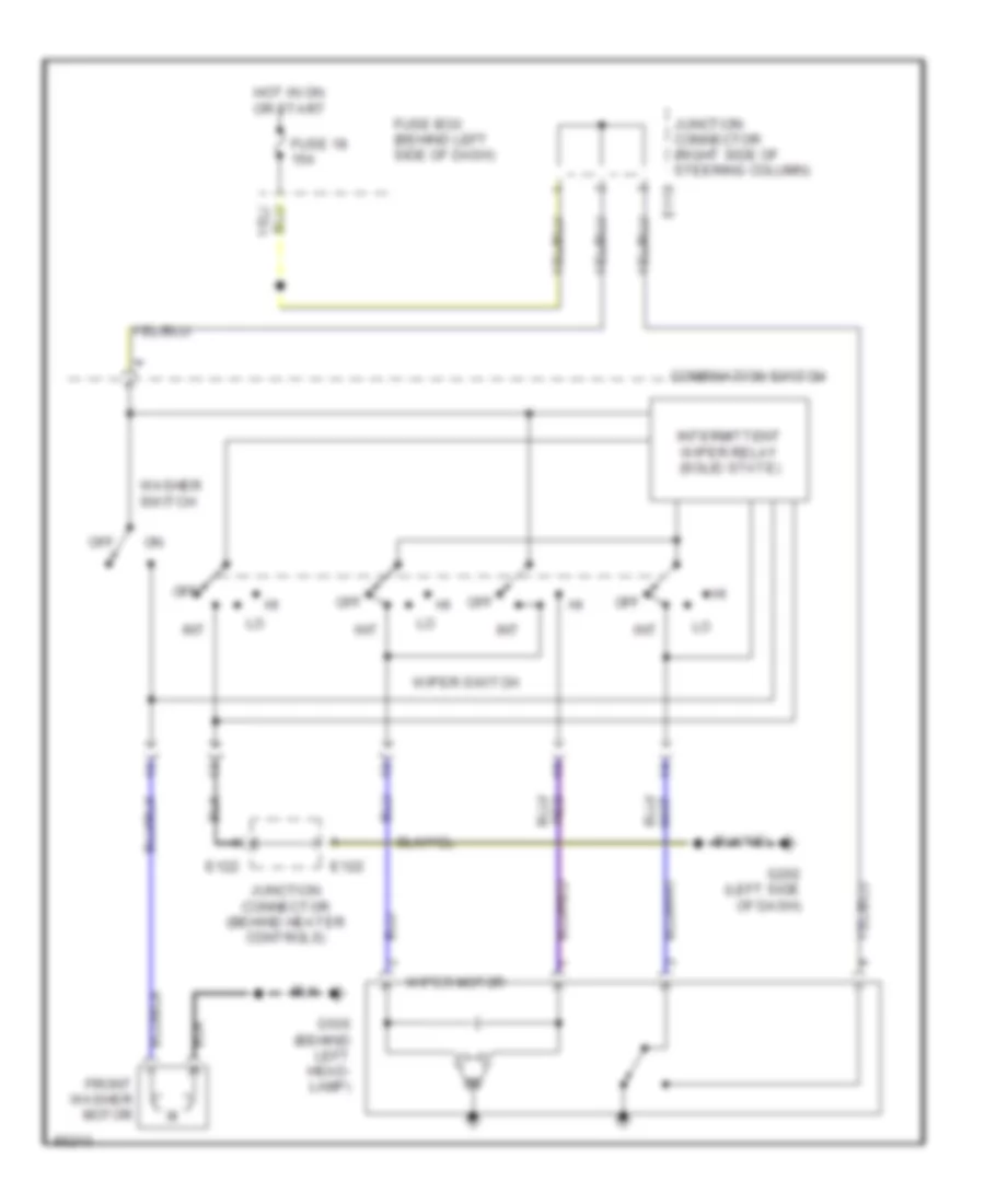 1.8L, Front WiperWasher Wiring Diagram for Suzuki Sidekick Sport JX 1996