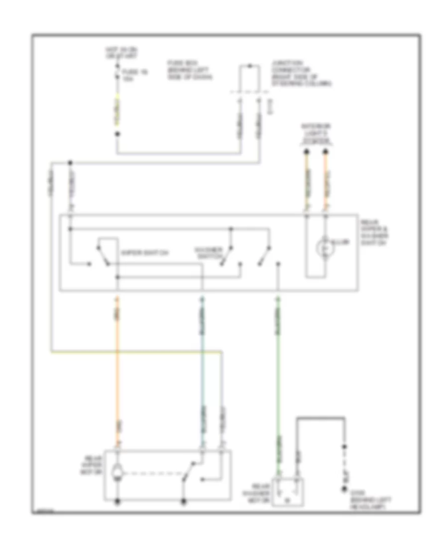 1 8L Rear Wiper Washer Wiring Diagram for Suzuki Sidekick Sport JX 1996