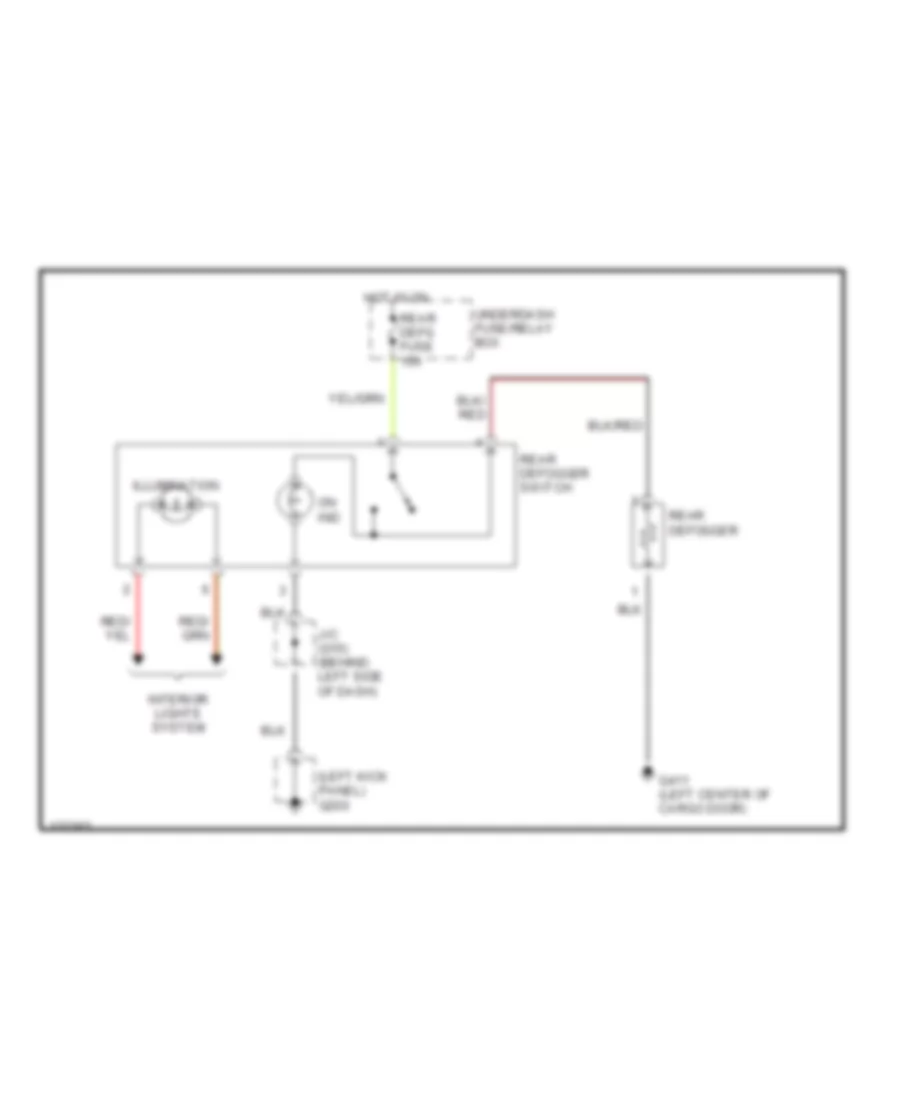 Defogger Wiring Diagram for Suzuki Grand Vitara JLX+ 2001
