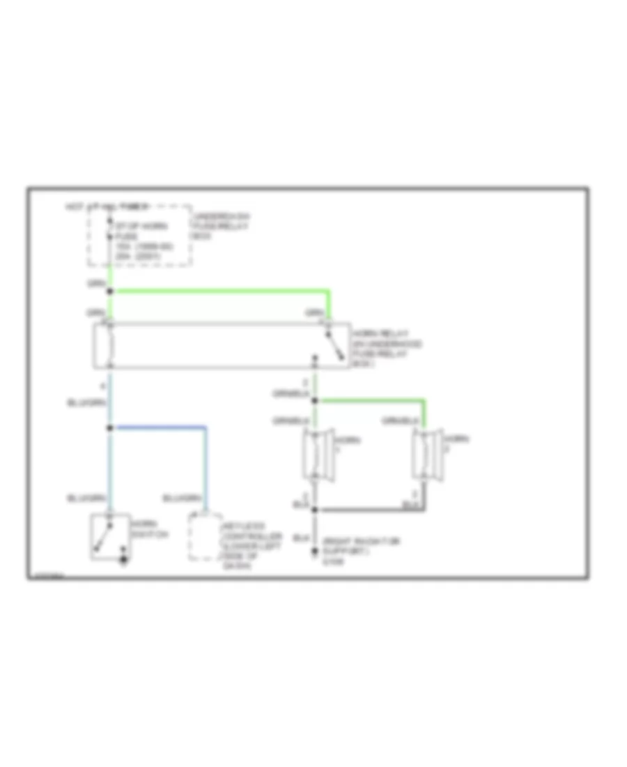 Horn Wiring Diagram for Suzuki Grand Vitara JLX+ 2001