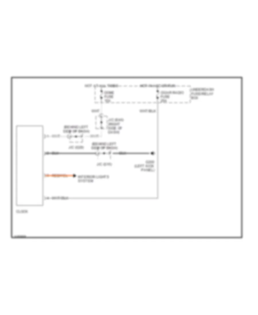 Clock Wiring Diagram for Suzuki Grand Vitara JLX+ 2001