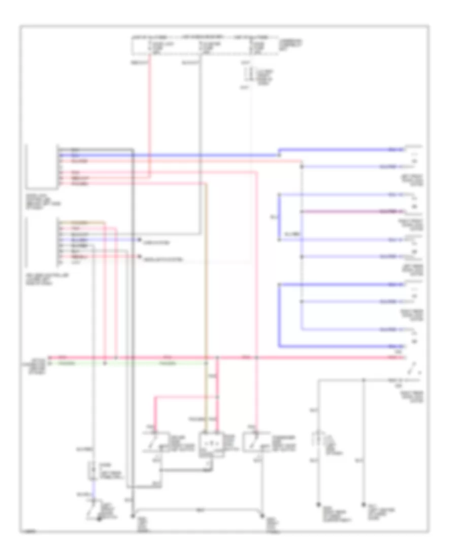 Power Door Lock Wiring Diagram, without Standard Keyless Entry for Suzuki Grand Vitara JLX+ 2001