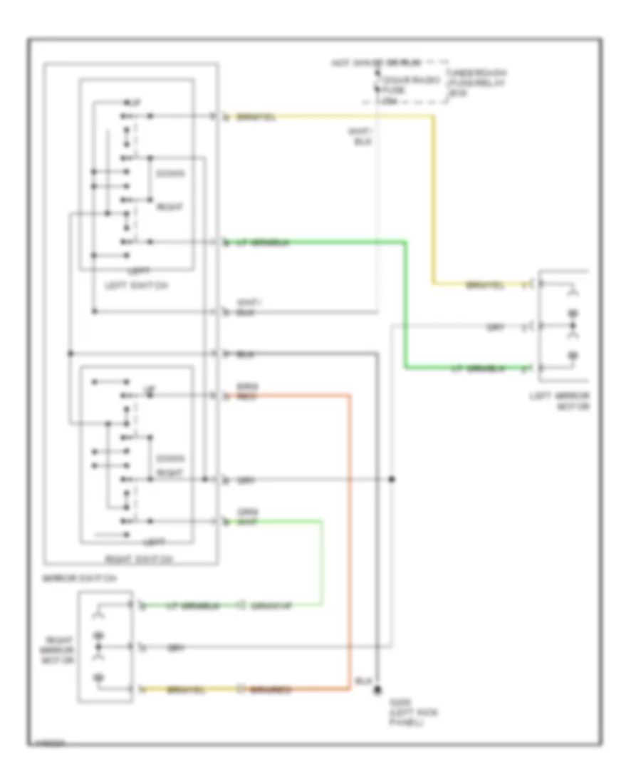 Power Mirror Wiring Diagram for Suzuki Grand Vitara JLX+ 2001