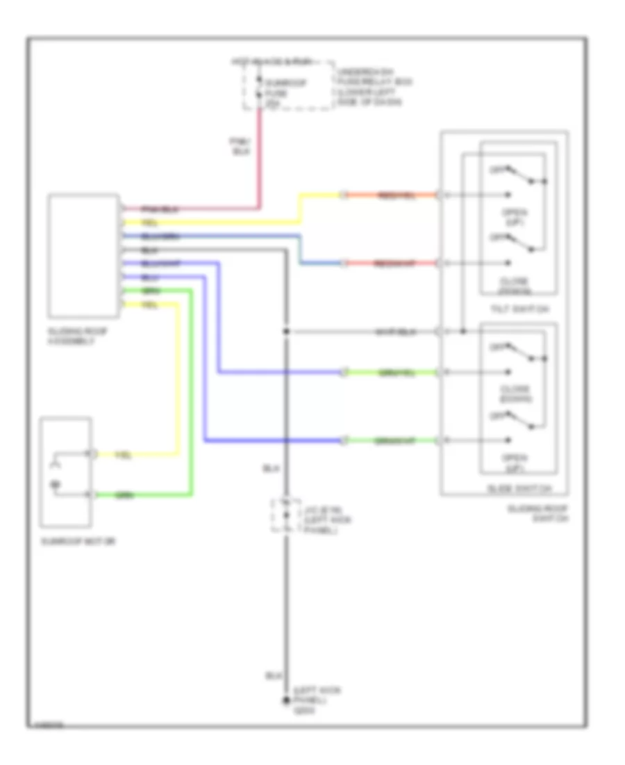 Power TopSunroof Wiring Diagrams for Suzuki Grand Vitara JLX+ 2001