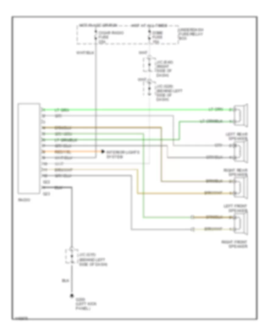 Radio Wiring Diagrams for Suzuki Grand Vitara JLX+ 2001