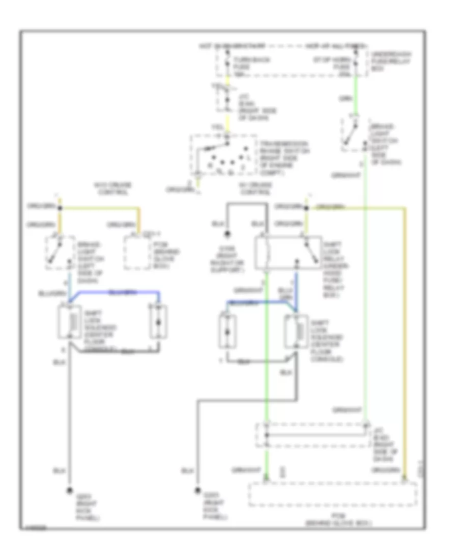 Shift Interlock Wiring Diagram for Suzuki Grand Vitara JLX+ 2001