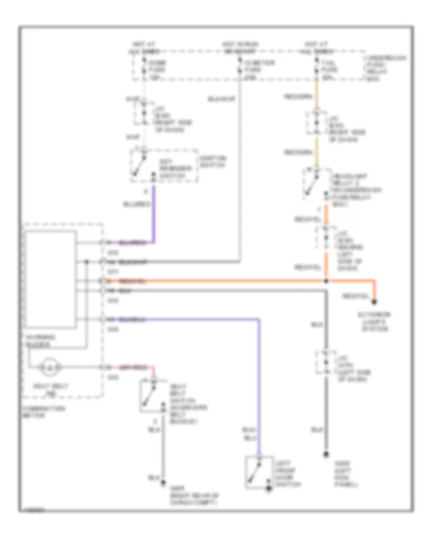 Warning System Wiring Diagrams for Suzuki Grand Vitara JLX+ 2001