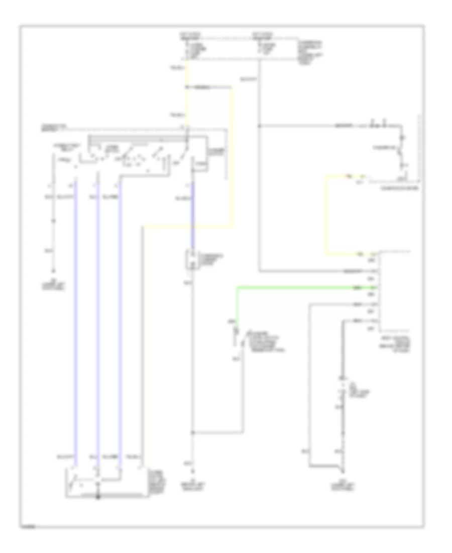 Электросхема передних стеклоочистителей дворников и омывателя лобового стекла для Suzuki XL-7 2006