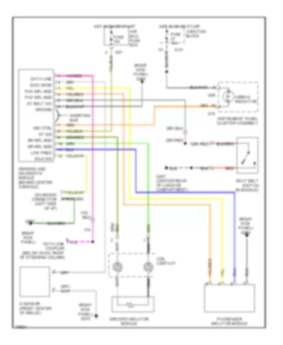Supplemental Restraint Wiring Diagram for Suzuki Swift 1996