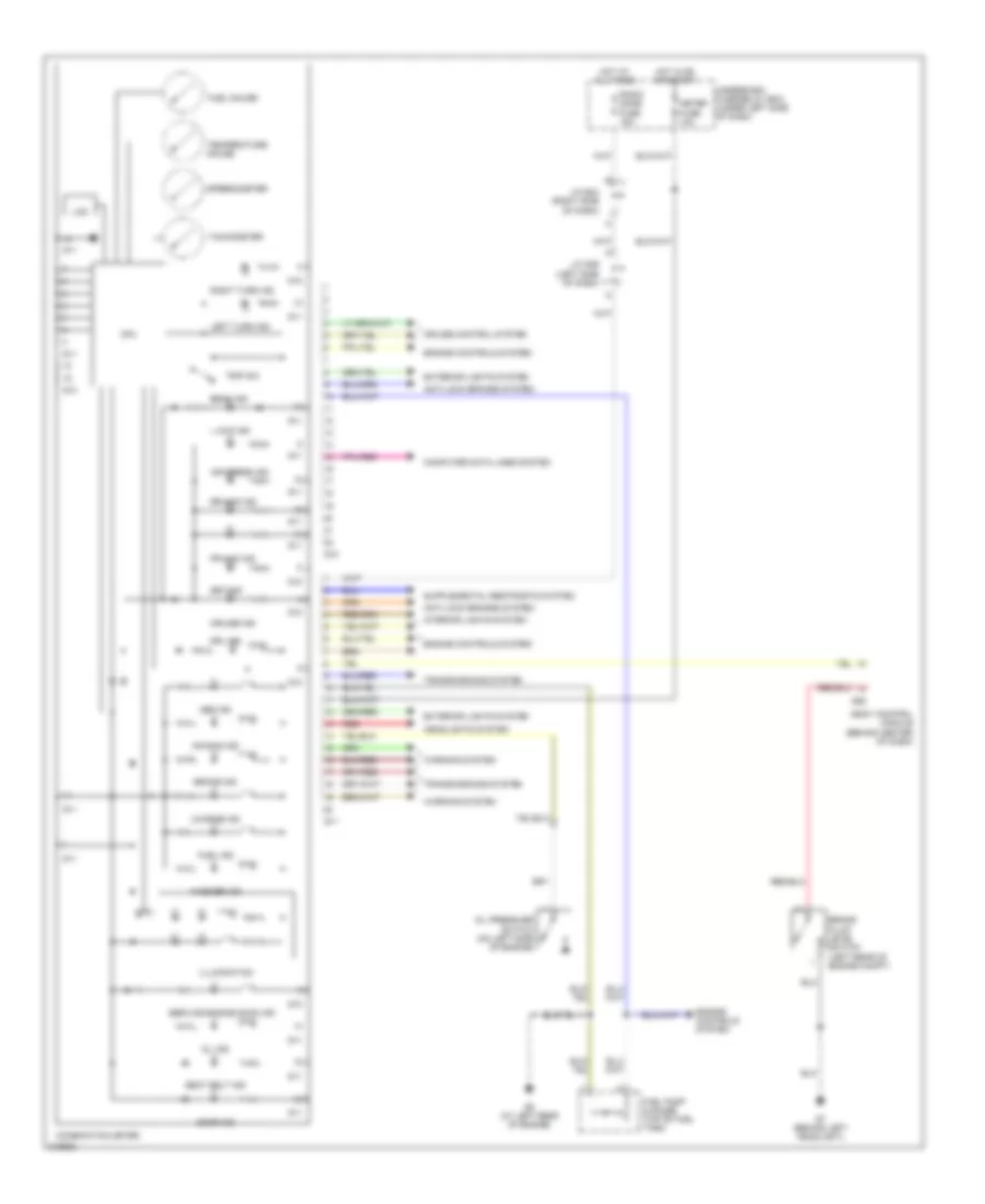 Instrument Cluster Wiring Diagram for Suzuki XL 7 Premium 2006