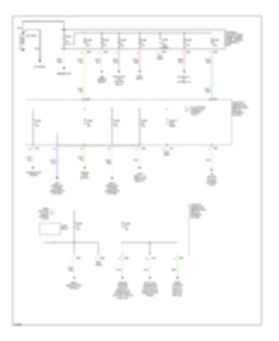 Power Distribution Wiring Diagram 1 of 2 for Suzuki Swift GA 2001