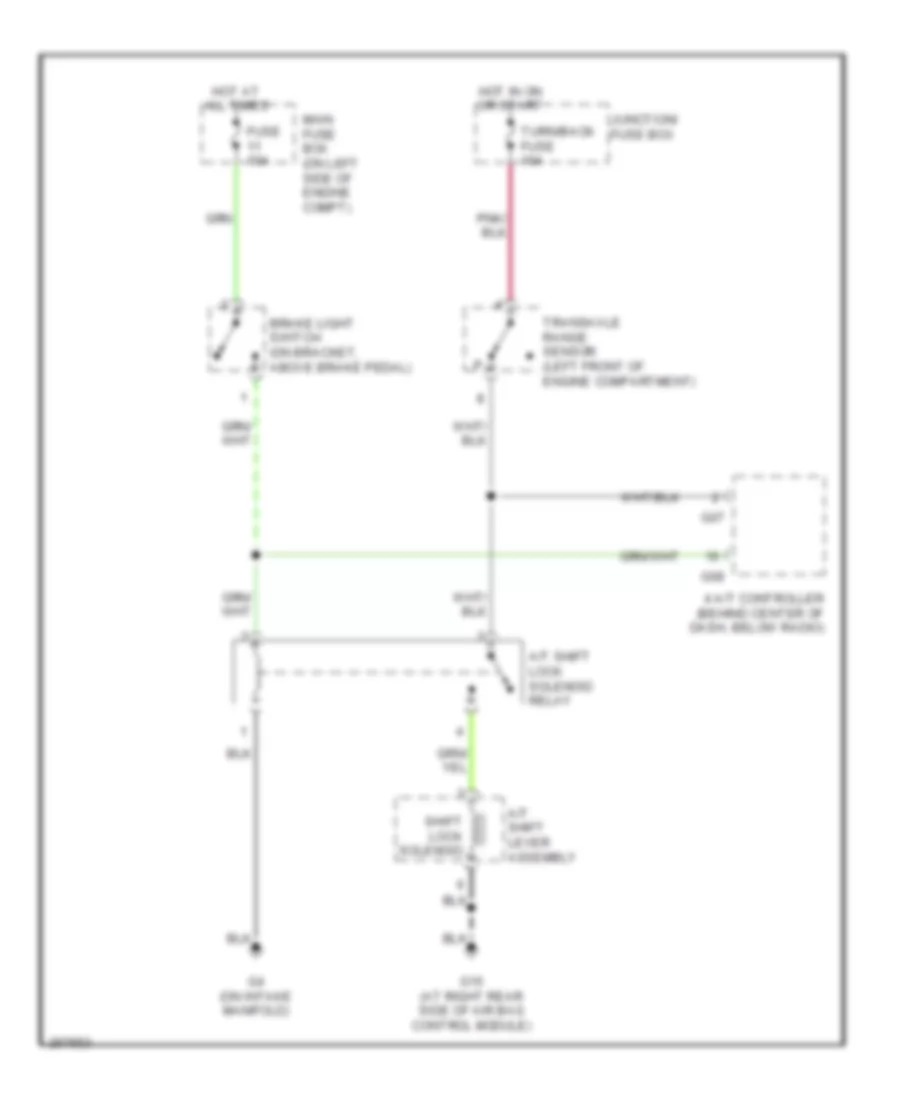 Shift Interlock Wiring Diagram with Cruise Control for Suzuki Aerio Premium 2007