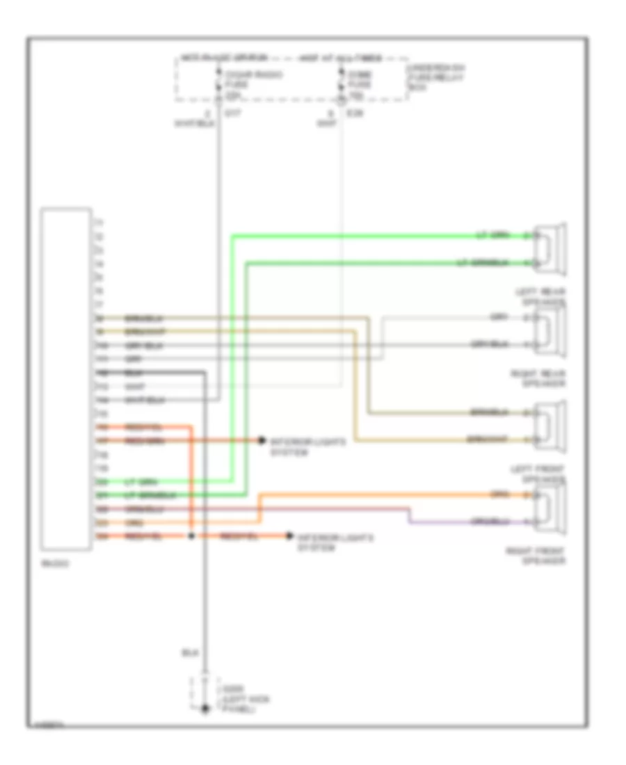 Radio Wiring Diagrams for Suzuki Vitara JS 2001