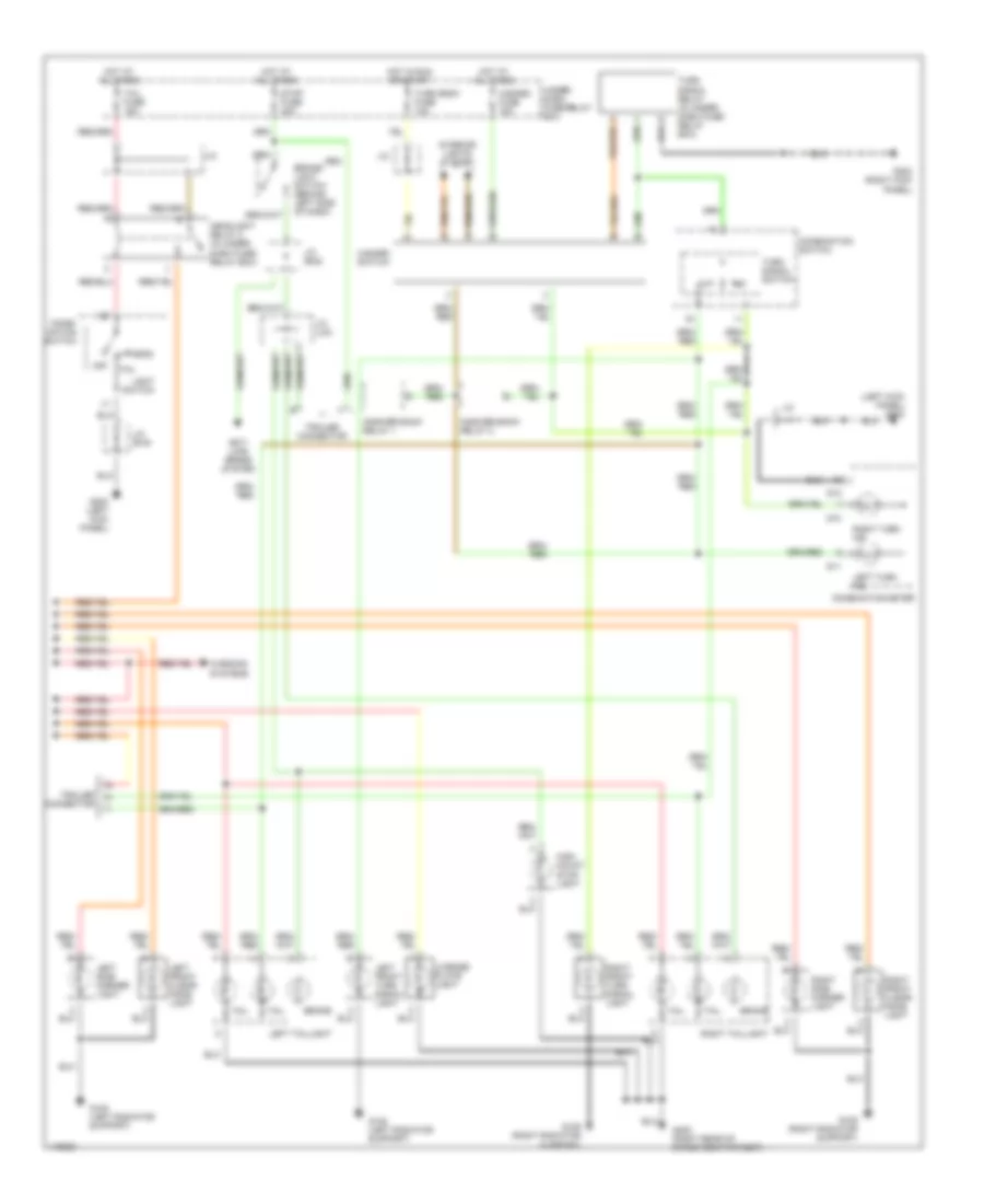 Exterior Lamps Wiring Diagram for Suzuki XL 7 2001