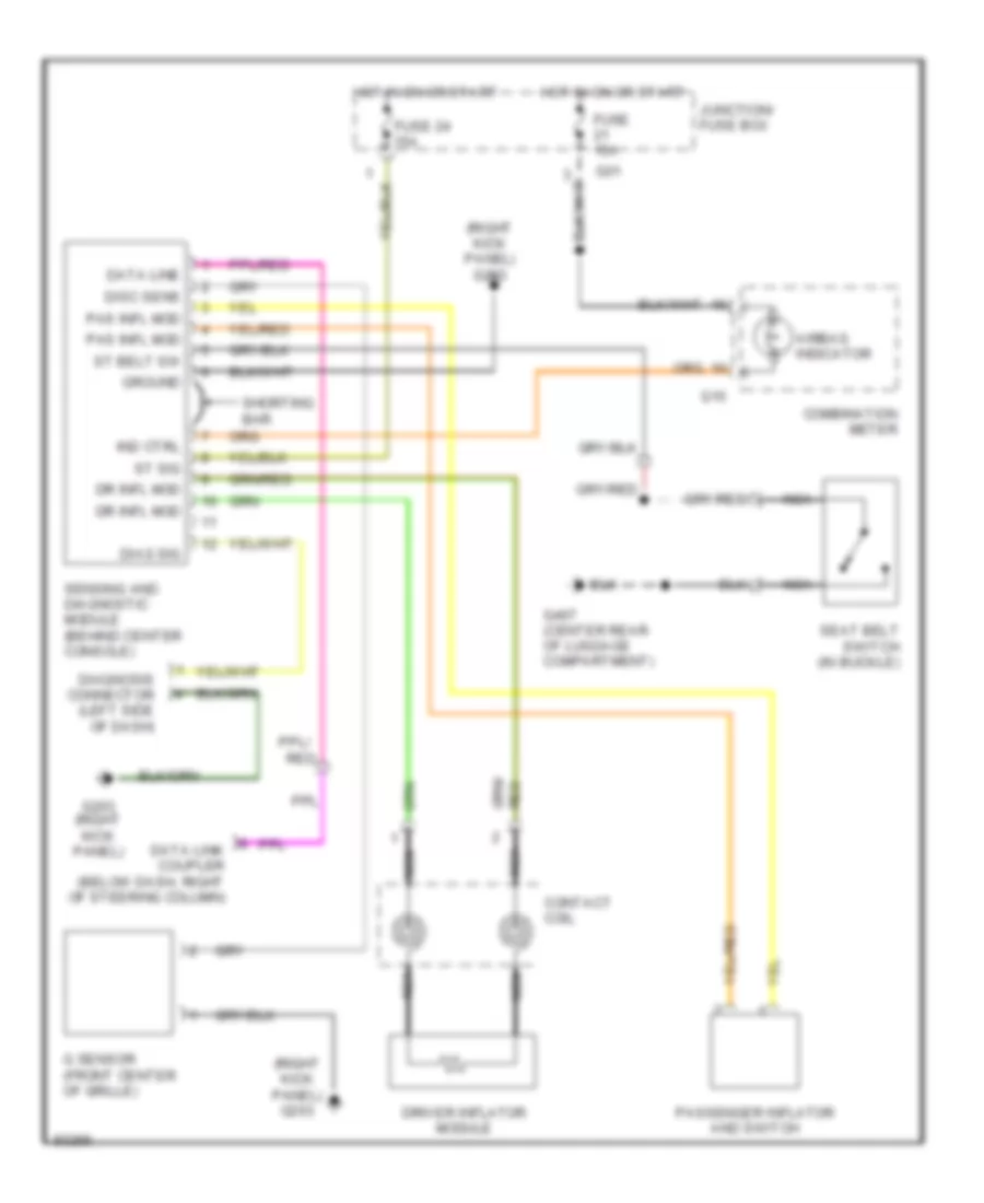 Supplemental Restraint Wiring Diagram for Suzuki Swift 1997