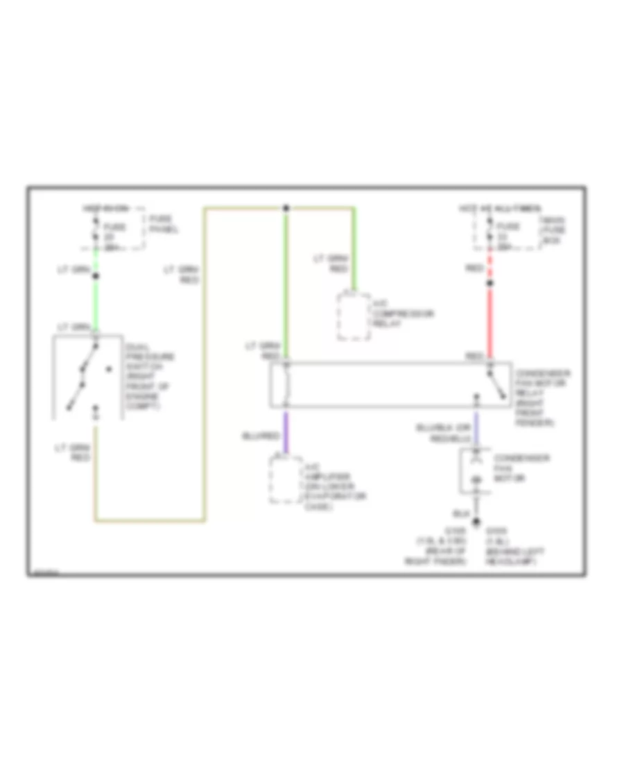 Cooling Fan Wiring Diagram for Suzuki X-90 1997