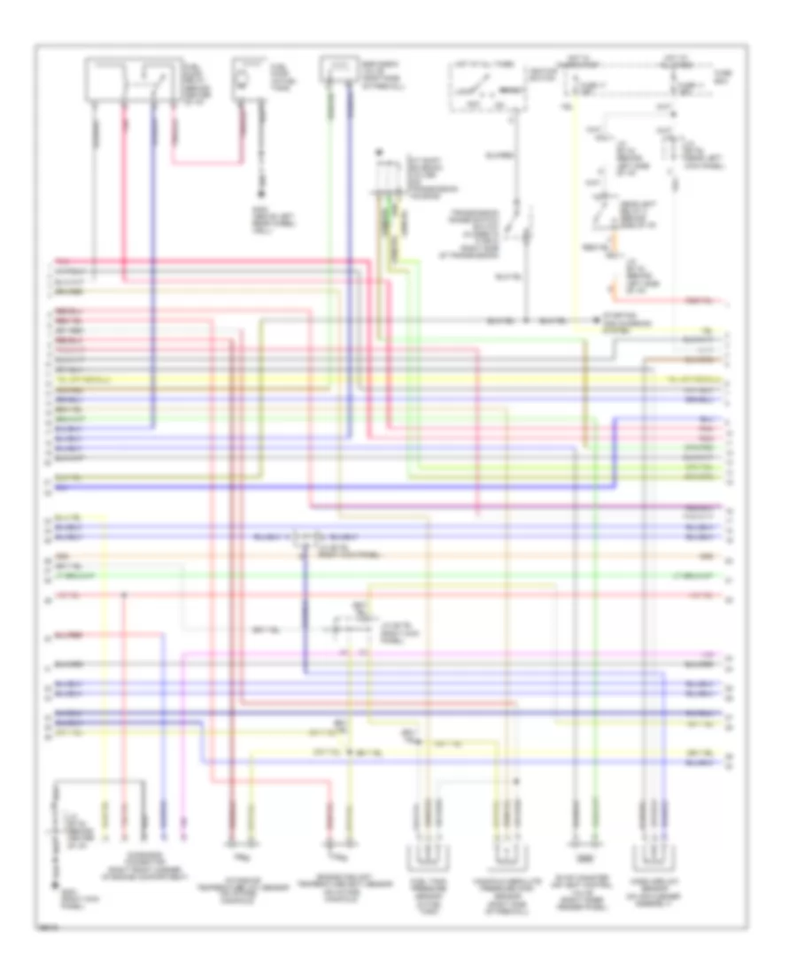 1.6L, Engine Performance Wiring Diagrams, 4 Speed AT (2 of 3) for Suzuki X-90 1997