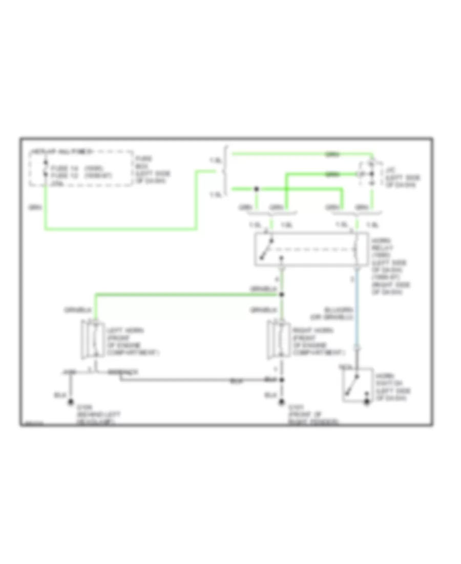 Horn Wiring Diagram for Suzuki X-90 1997