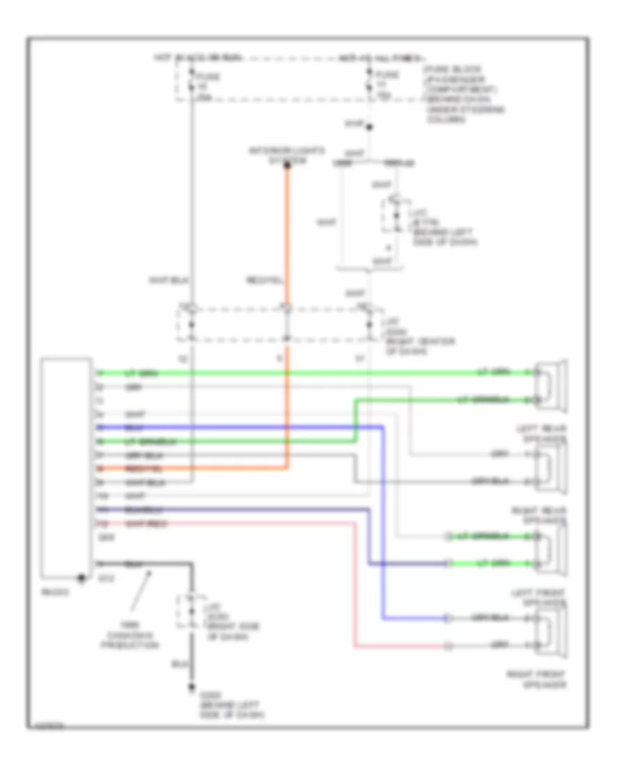 Radio Wiring Diagrams for Suzuki X-90 1997