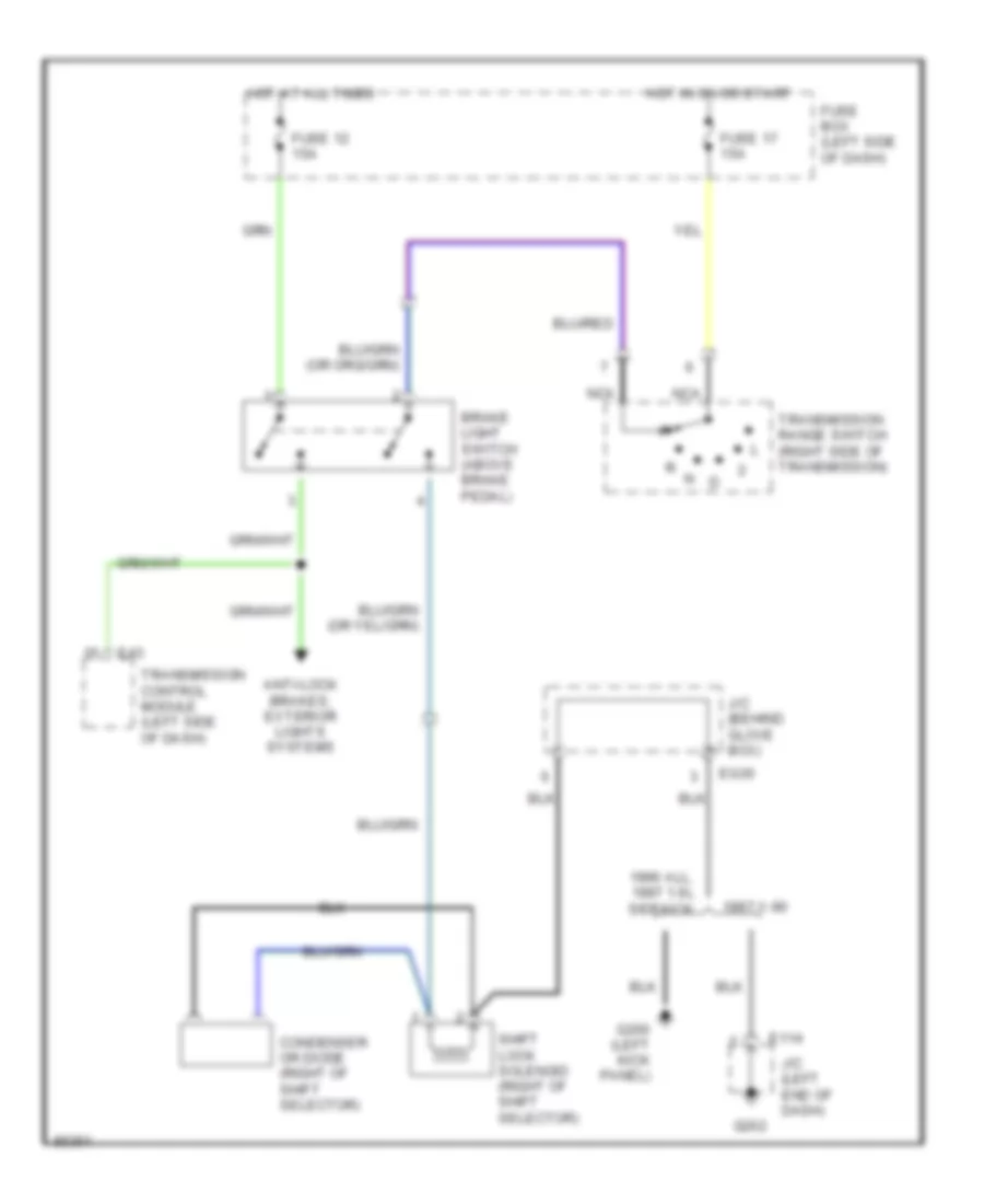 Shift Interlock Wiring Diagram with 4 Speed A T for Suzuki X 90 1997