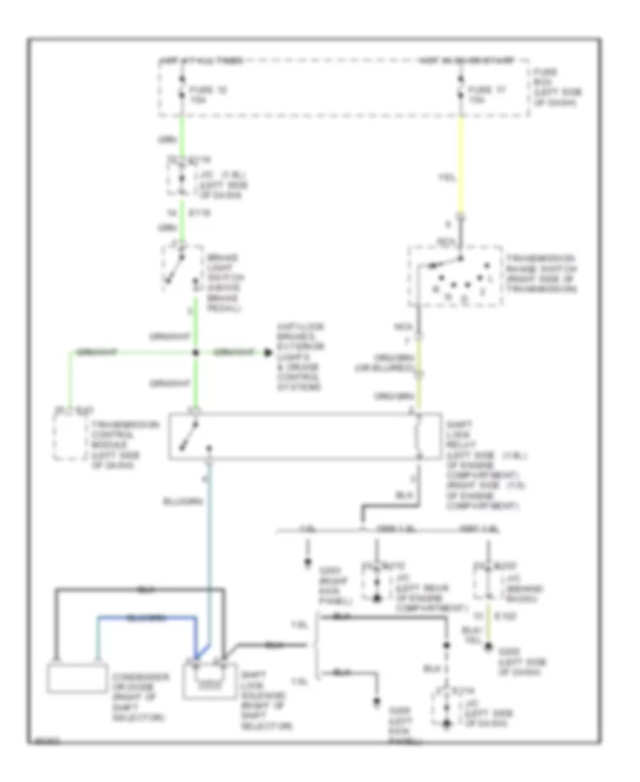 Shift Interlock Wiring Diagram, with 4 Speed AT  Cruise Control for Suzuki X-90 1997