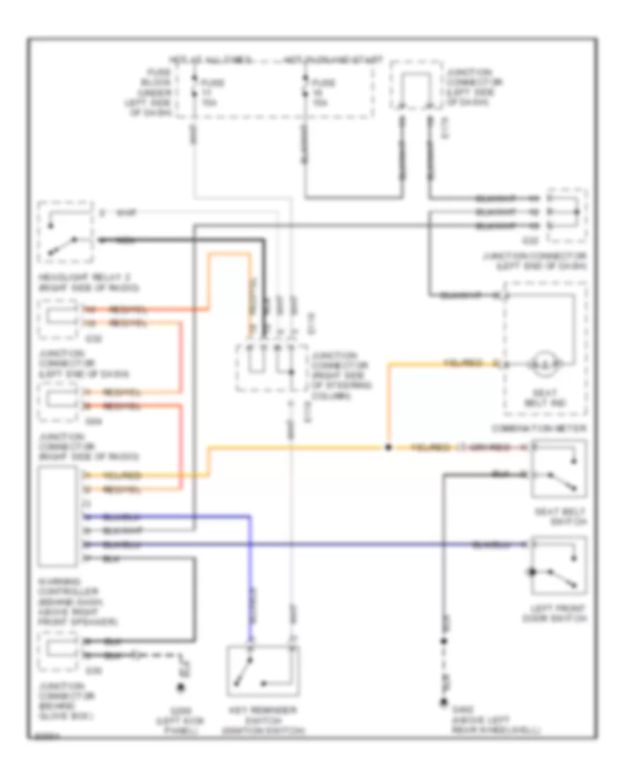 Warning System Wiring Diagrams for Suzuki X-90 1997